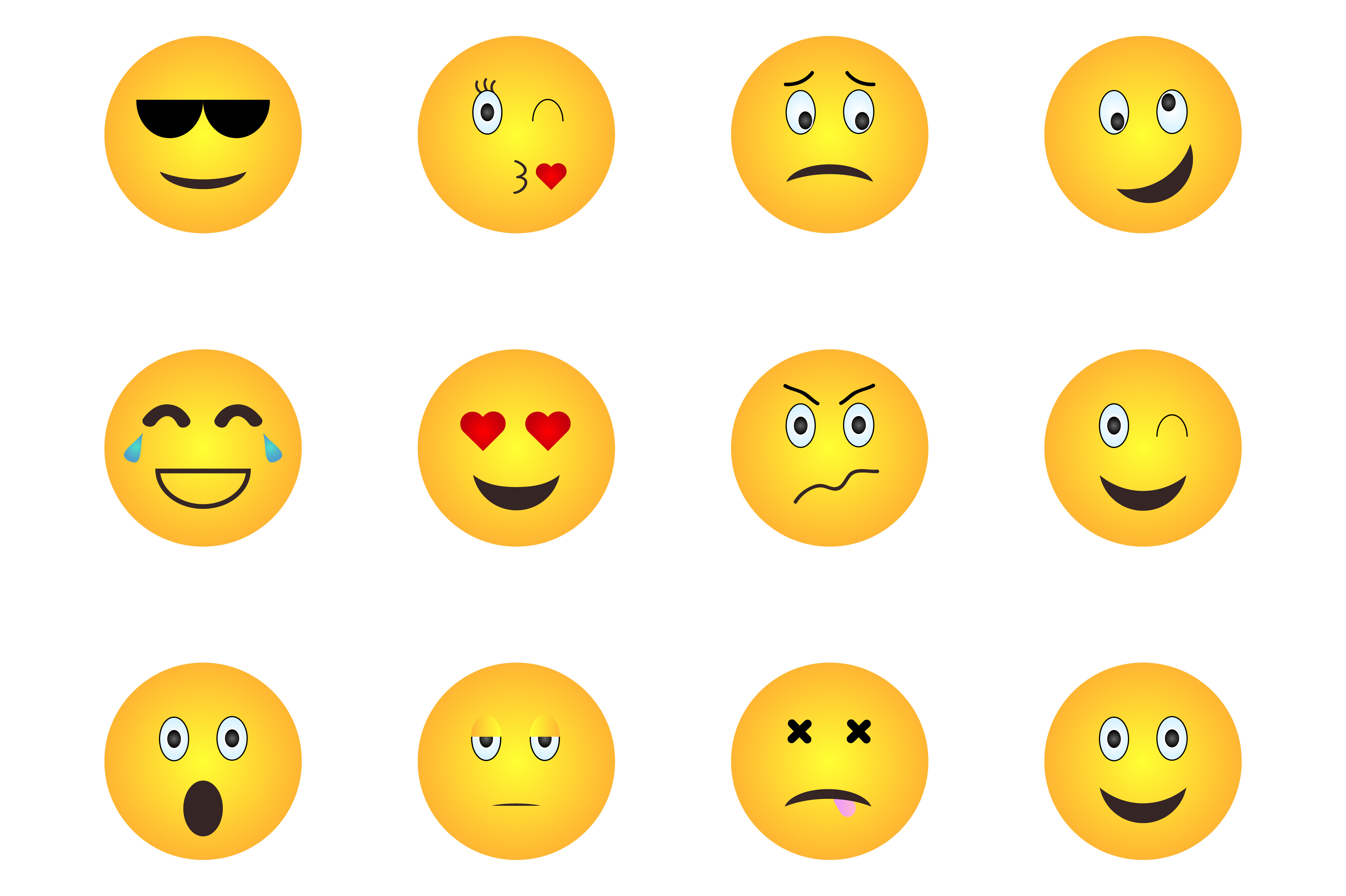 Emoji icons. Emoticon faces., an Emoji Icon by GlobalPainting