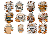 Pumpkin Spice Latte Clipart, a Decorative Illustration by stickermadness (Thumbnail 2 of 4)