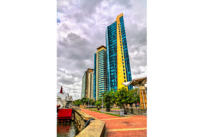 Waterfront towers in Port of Spain, an Architecture Photo by Leonid Andronov