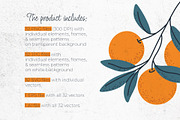 Orange Cliparts, Frames & Patterns, a Decorative Illustration by Panna Limon Store (Thumbnail 2 of 11)