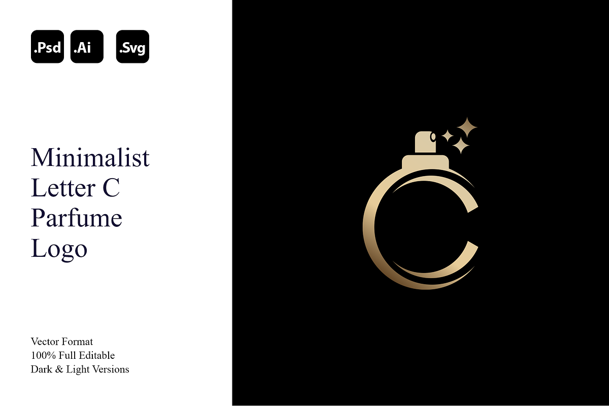 Minimalist Letter C Parfume Logo, a Branding & Logo Template by Luxury Logos (Photo 1 of 4)