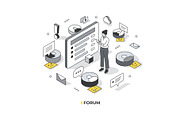 Isometric Lines Illustrations Set, a Person Illustration by Rassko (Thumbnail 5 of 12)