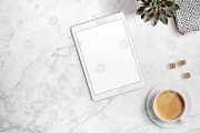 iPad with coffee + PSD 24-0005, an iPad Mockup by Garlic Friday Design (Thumbnail 5 of 5)