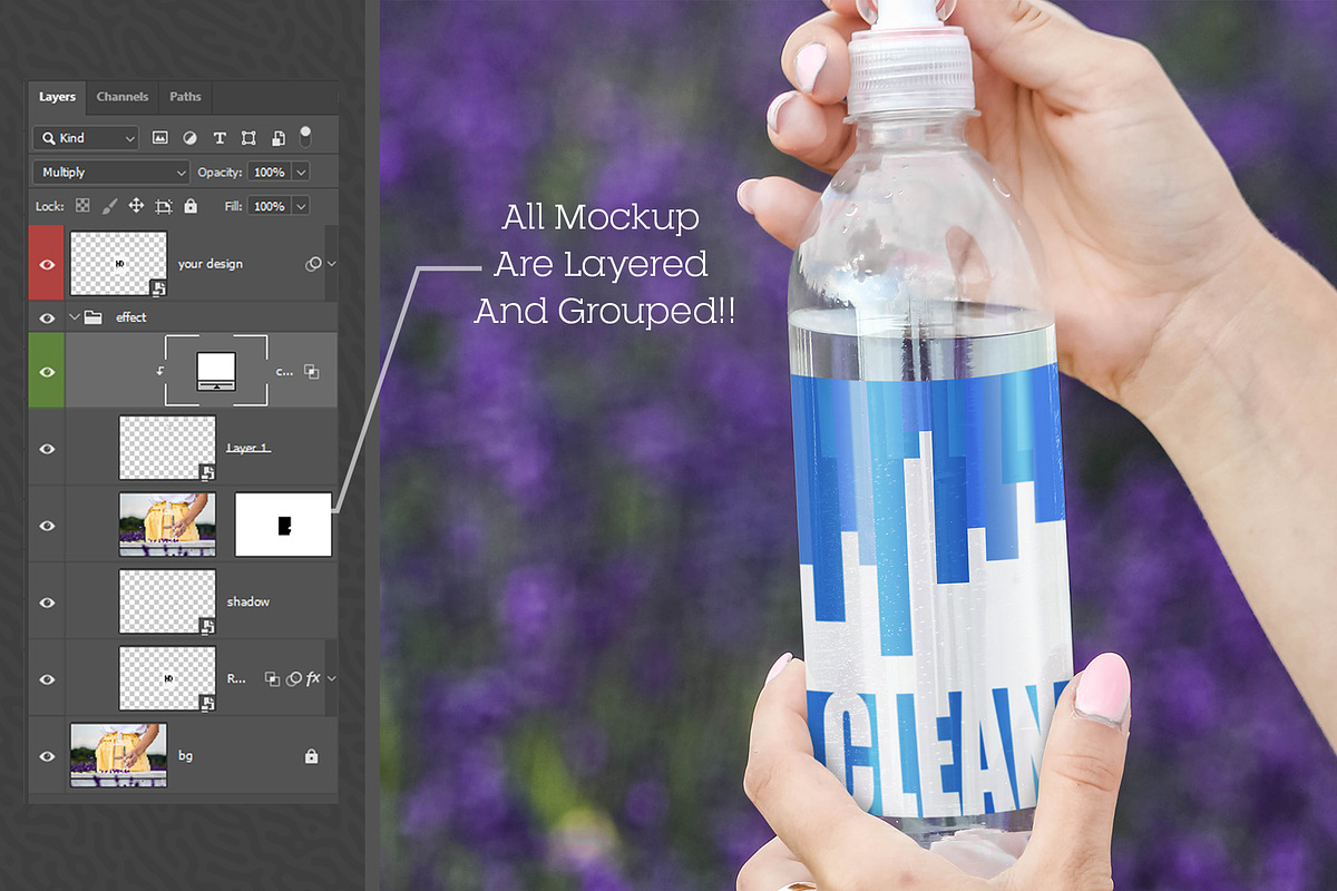 Water Bottle Mockup #09, a Product Mockup by alexandeerco (Photo 5 of 5)
