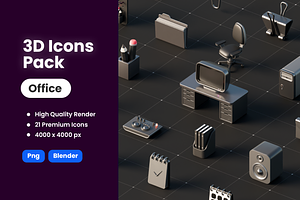 Office 3D Icons Pack