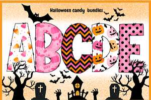 Halloween candy-PNG fonts