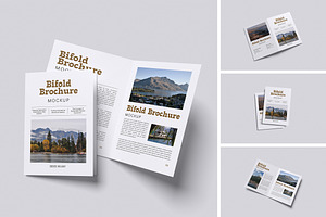 Bifold Brochure Mockup, an Advertising Mockup by Pikachudesign