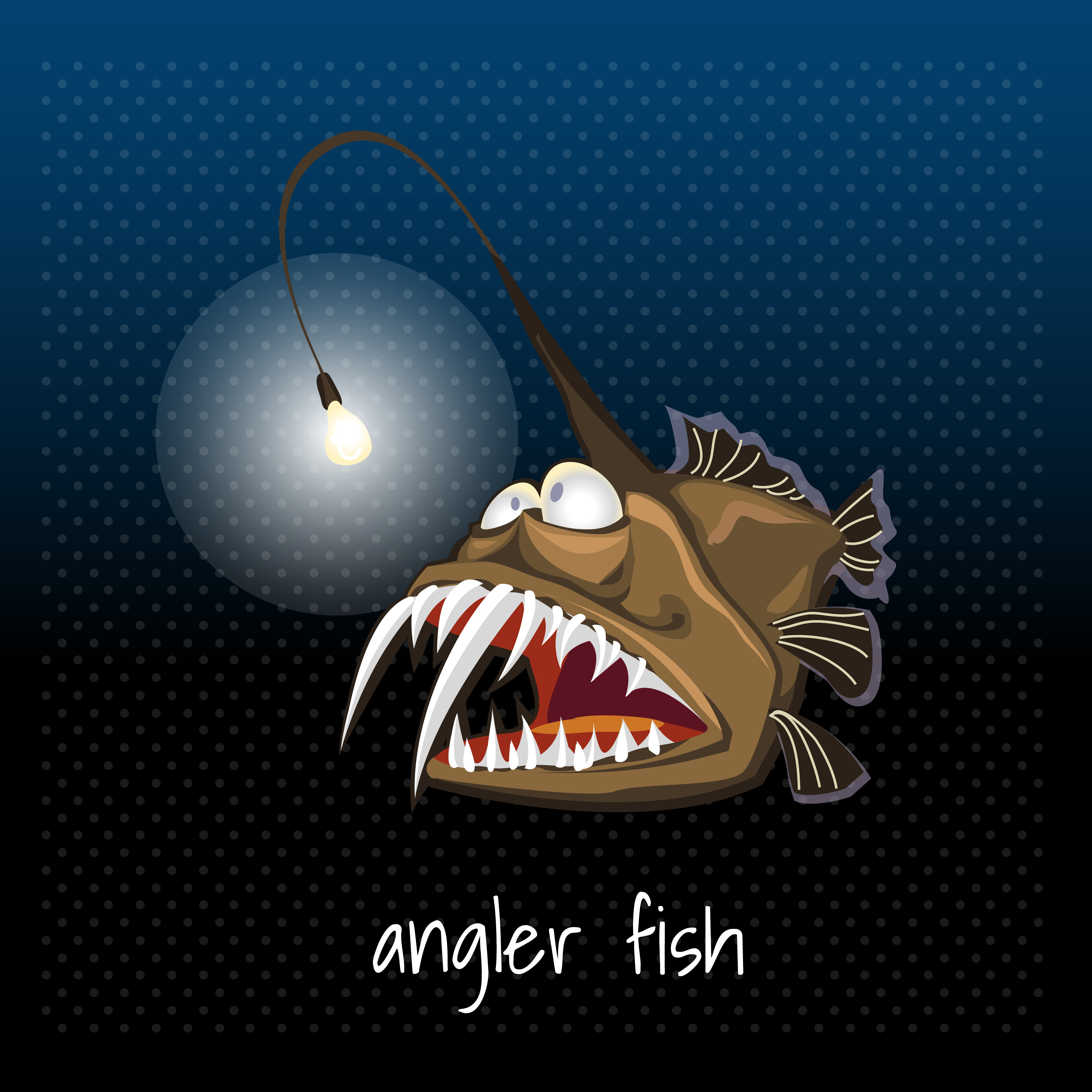 Angler fish with lantern, an Animal Illustration by KukaToonDesignStudio