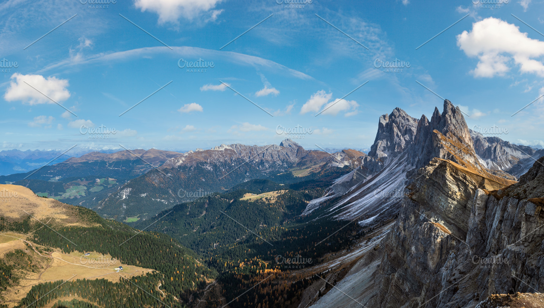 Autumn Seceda rock,  Italy Dolomites, a Nature Photo by YuriyB