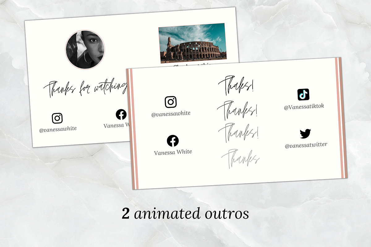 Feminine Youtube Branding Kit, a Social Media Template by PittaFinePrint (Photo 7 of 9)