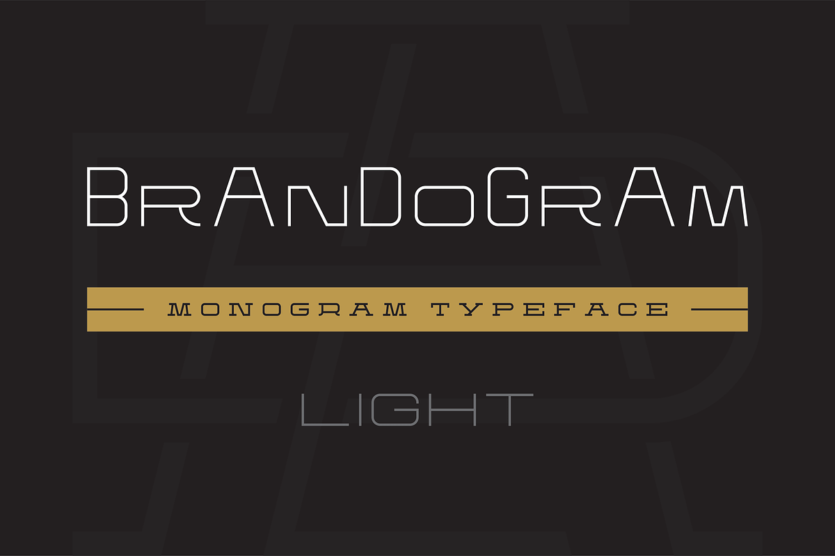 Brandogram Light - Monogram Typeface, a Slab Serif Font by Bogdan Casota (Photo 1 of 6)