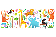 Animals in Tropical Jungle for Kids, an Animal Illustration by Popmarleo Shop (Thumbnail 3 of 3)