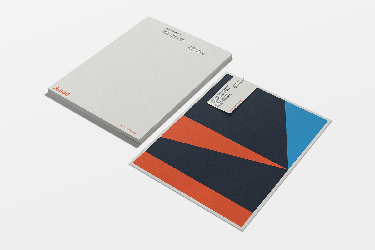 Modern Color Block Stationery Set, a Stationery Template by Viaduc (Photo 1 of 5)
