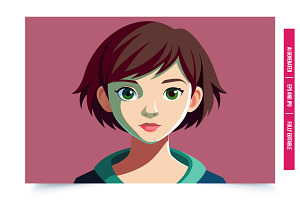 Anime Girl with Blue Eyes, an Illustration by Tanuart