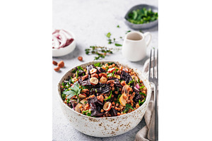 Warm buckwheat and beetroot salad, a Food & Drink Photo by Fascinadora