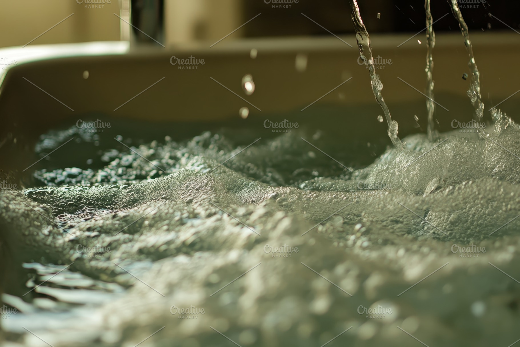 Close Up shot of water running in a, a Photo by Iftikhar Alam