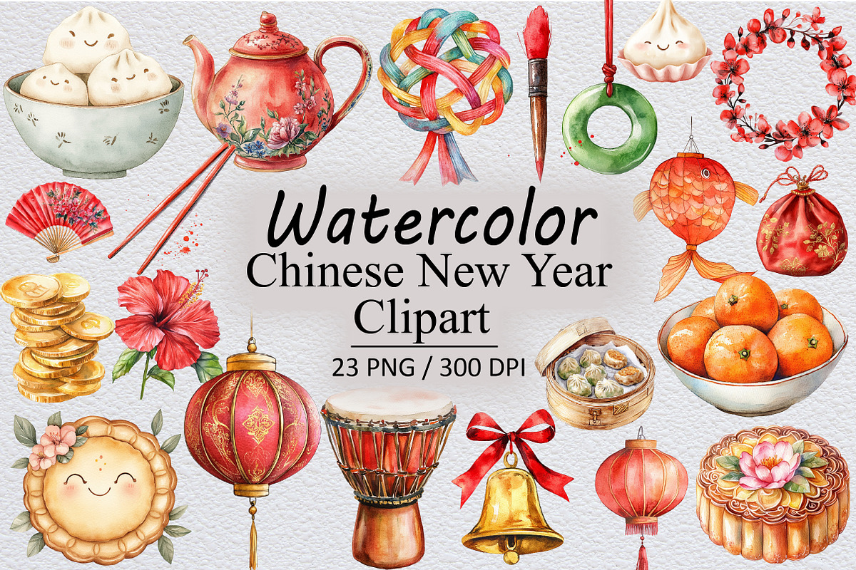 Chinese New Year Clipart 2, an Illustration by Design Market (Photo 1 of 3)