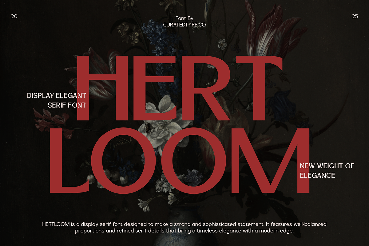 Hertloom Typeface, a Sans Serif Font by CuratedType Studio (Photo 1 of 10)