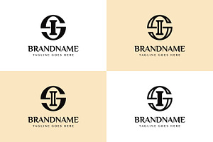 Letters SI Logo Monogram Set, a Branding & Logo Template by Pray Art Design Studio