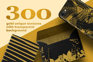 300 Gold Lithography Textures