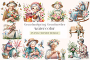Grandma Clipart Spring Grandmother, an Illustration by DreamArtGraphic (Thumbnail 1 of 3)