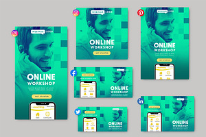 OnLine Course Banner Set, a Templates & Theme by McLittle Stock