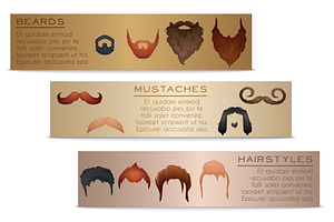 Beards&Mustaches&Hairstyles Big Set