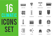 16 Climatic Heating Icons Set, an Icon by Olha Kostiuk (Thumbnail 2 of 7)