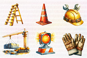 Construction Site Watercolor, an Illustration by CreationArt (Thumbnail 2 of 5)