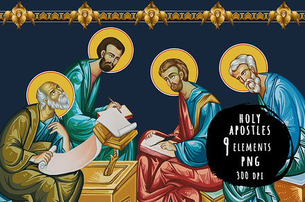 Holy apostles. illustration bundle
