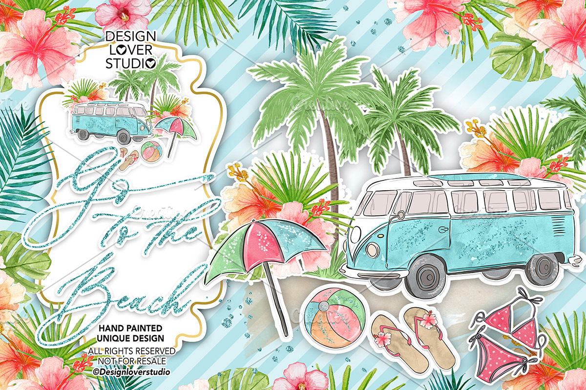 Go to the Beach design, an Illustration by designloverstudio (Photo 1 of 3)