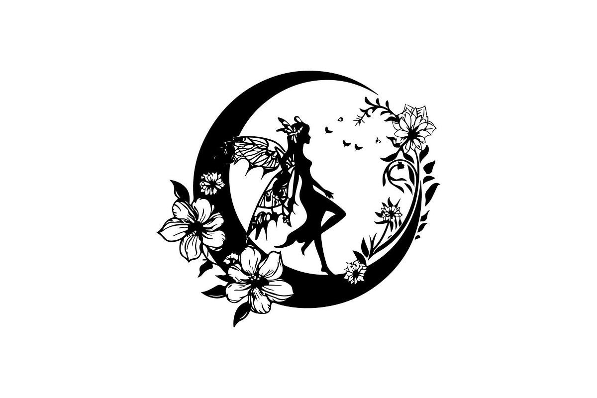 vintage Magical Fairy Moon Set, an Object Graphic by jahid234 (Photo 10 of 13)
