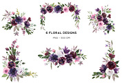 Burgundy & Plum Floral Design Kit, a Texture Illustration by Graphic Blue Bird (Thumbnail 3 of 10)