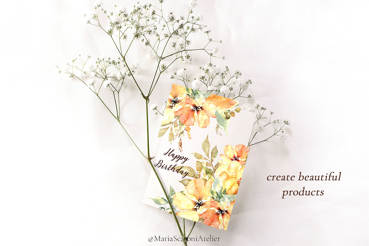 Soft Rose - Watercolor Clipart, an Illustration by MariaScaroniAtelier (Photo 4 of 6)