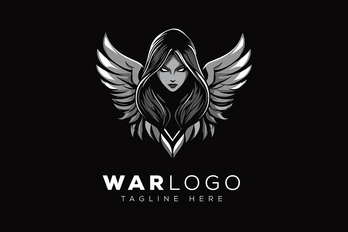 War Girl Logo, a Branding & Logo Template by Xoovion