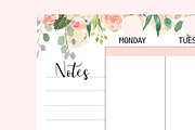 Weekly Planner Inserts 8.5x11 Peachy, a Stationery Template by EasyLifePlanners (Thumbnail 3 of 3)