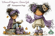 Whimsical Cottagecore Autumn Girls, a Seasonal Illustration by Craft Nest (Thumbnail 1 of 6)