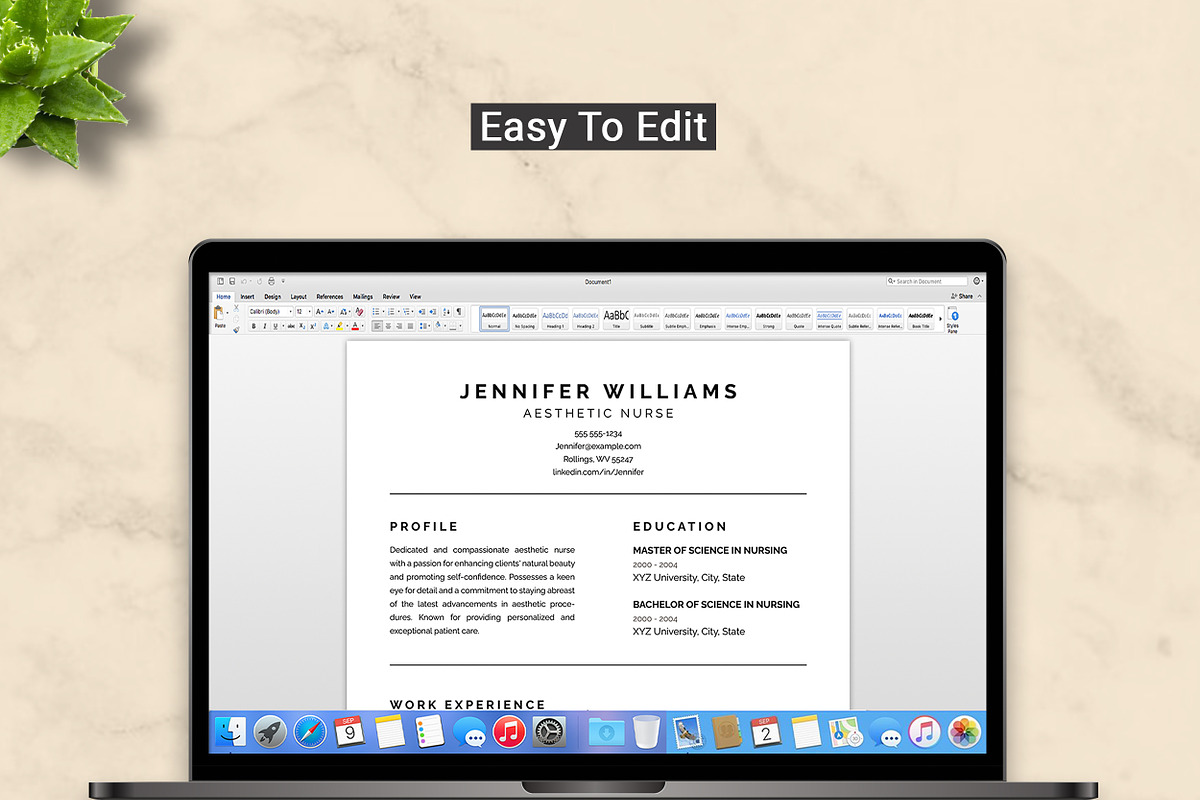 Aesthetic Nurse Resume Template, a Resume Template by ResumeInventor (Photo 5 of 9)