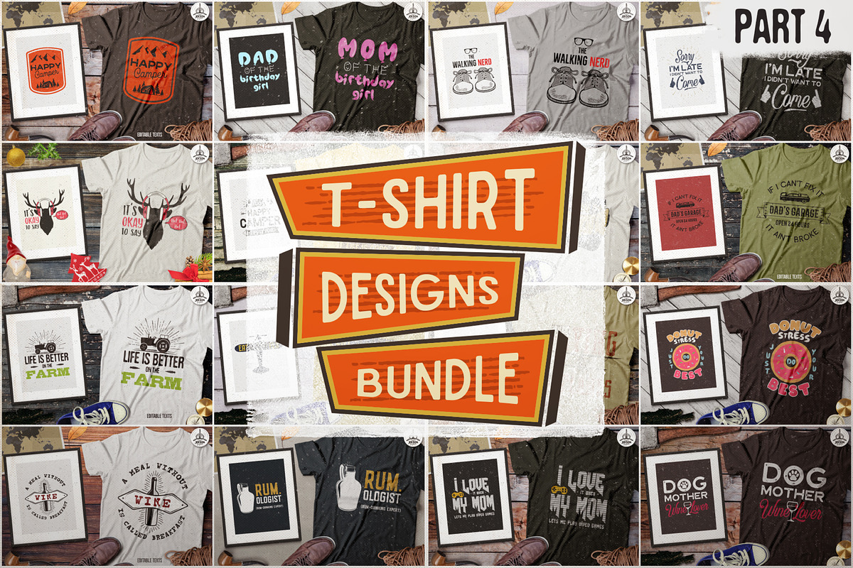 T-Shirt Design Vector Bundle! 7 Sets, an Illustration by JeksonGraphics (Photo 9 of 16)