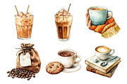 Watercolor Coffee Lover Clipart, an Illustration by Daily.Designs (Thumbnail 5 of 5)