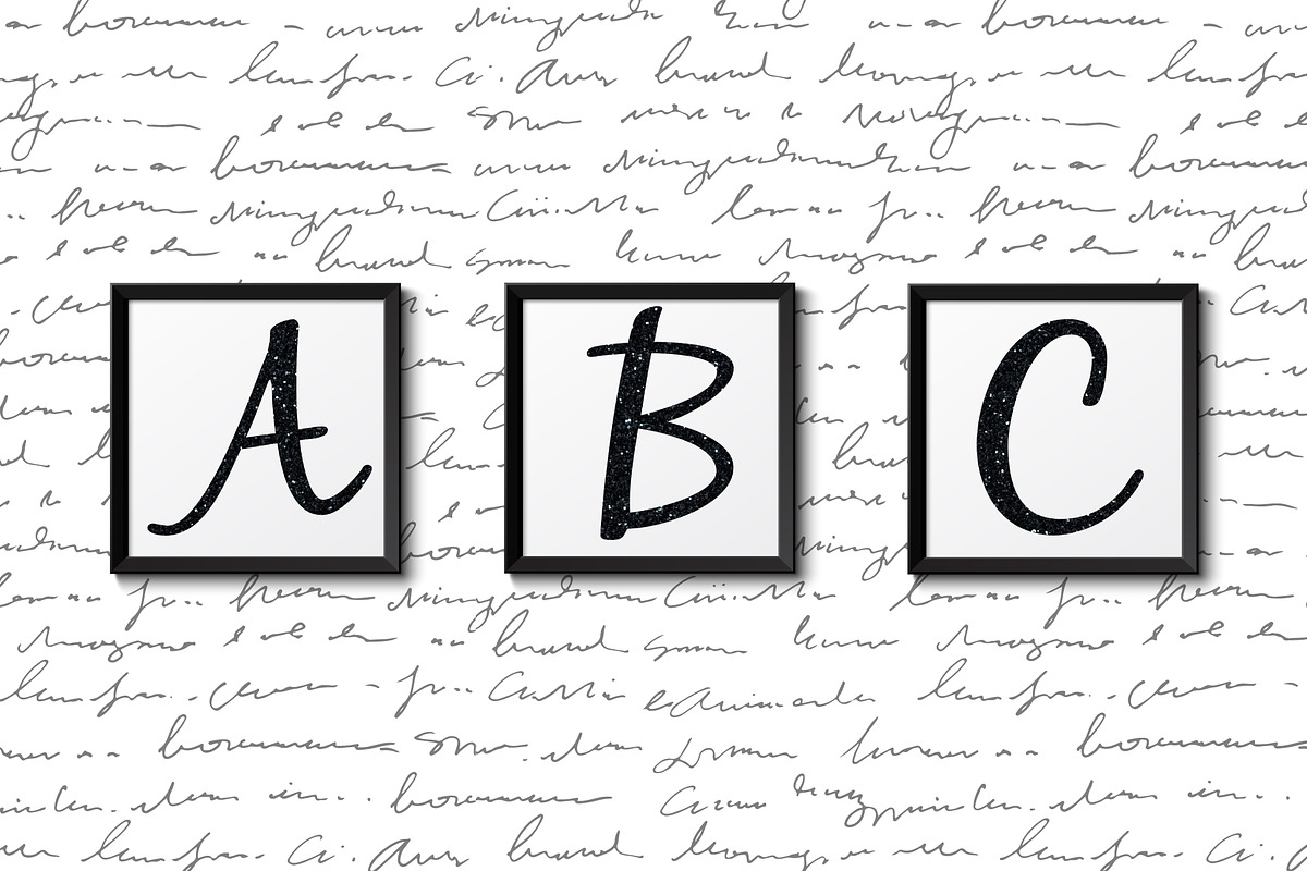 Black Glitter Alphabet, an Object Graphic by Patterns for Dessert (Photo 5 of 5)