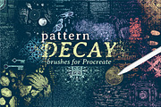 Pattern Decay brushes for Procreate, a Brush Add-On by AJ Brushes (Thumbnail 1 of 8)