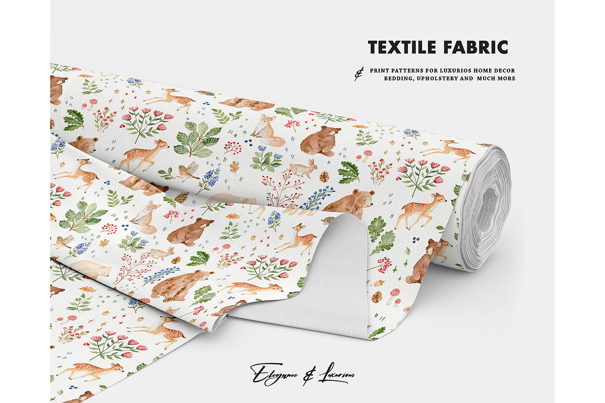 Fall Forest Animals Autumn pattern, a Pattern Graphic by Milatoo (Photo 4 of 4)