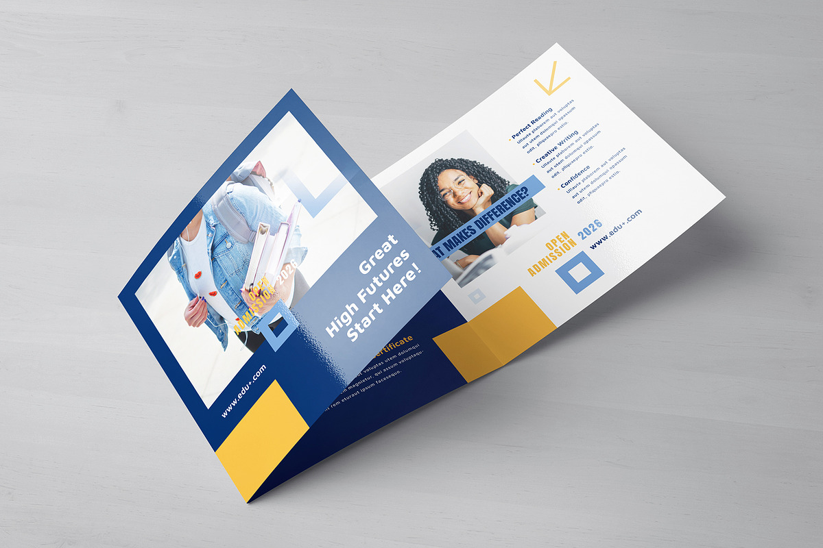 Education Square Trifold Brochure, a Brochure Template by Designsoul14 (Photo 2 of 5)