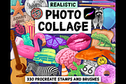 Procreate Photo Collage Brush Set, a Brush Add-On by AlwaysBeColoring (Thumbnail 1 of 15)