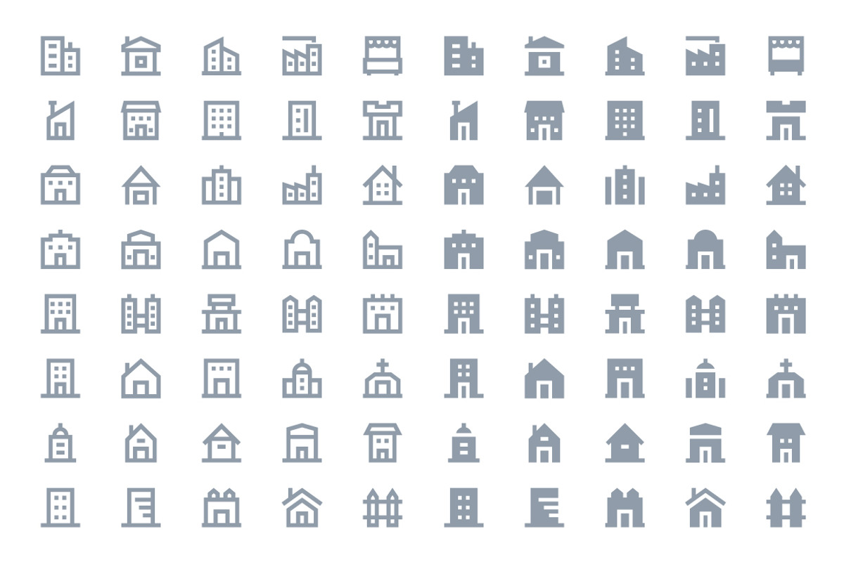 160 City Material Design Icons, a Solid Icon by Creative Stall (Photo 3 of 4)