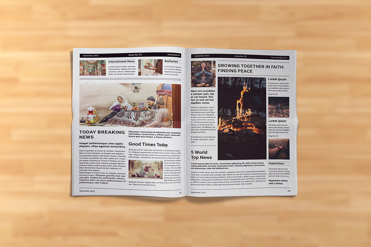 8 Page Newspaper Template, a Stationery Template by retrographix (Photo 7 of 7)