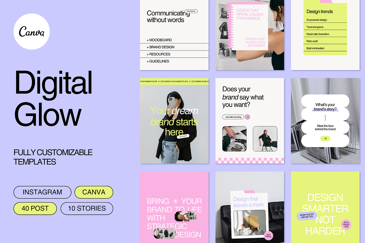 Digital Glow - Social Media Template, a Social Media Template by Mila Estudio (Photo 1 of 6)