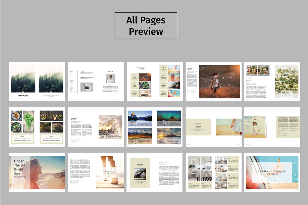 Magazine Bundle Template Indesign, a Magazine Template by Tiempo co (Photo 9 of 9)
