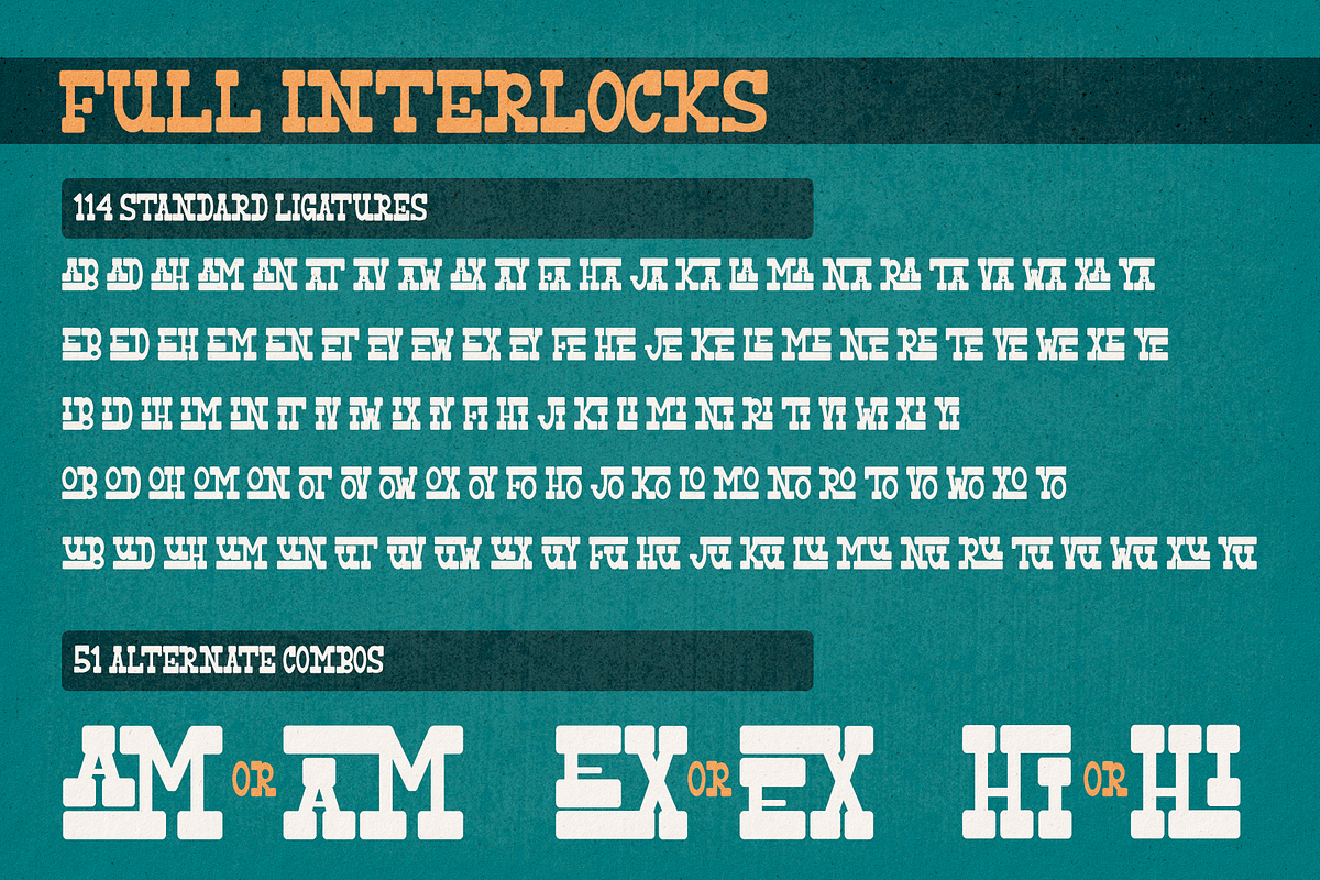 Funguy - Interlocked Slab Serif Font, a Slab Serif Font by The Pretty Letters (Photo 3 of 11)